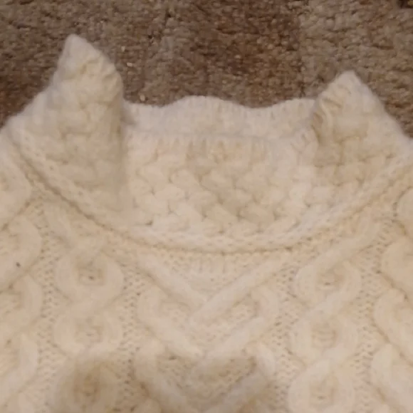 Chic Cream Cable Knit Turtleneck Sweater - Picture 3 of 7